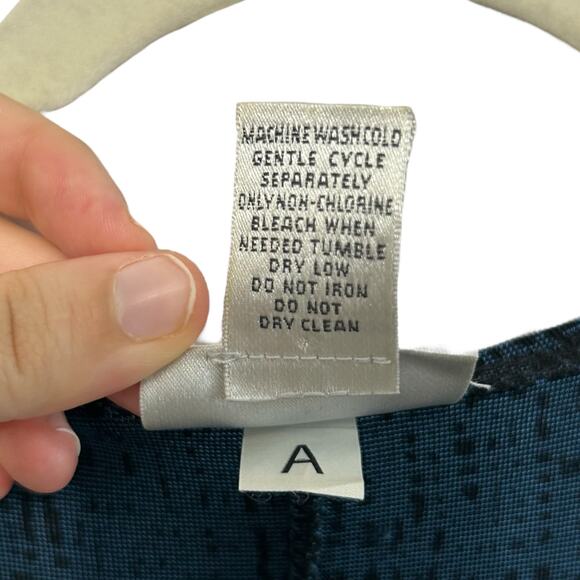 Chico's Travelers Faux Wrap Dress Women's Sz 1 (M) Blue Gray Knee Length Classic - Picture 5 of 5